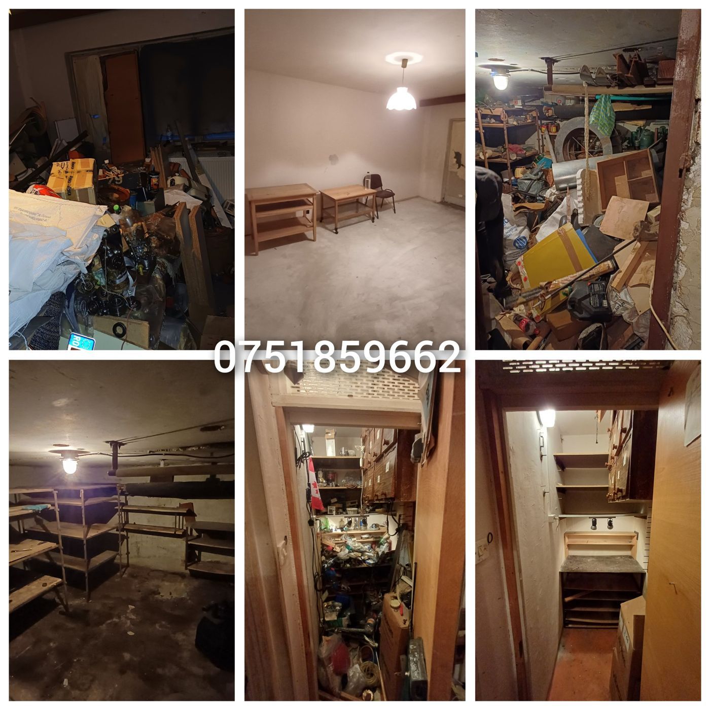Beci și boxă înainte și după debarasare, Brașov
